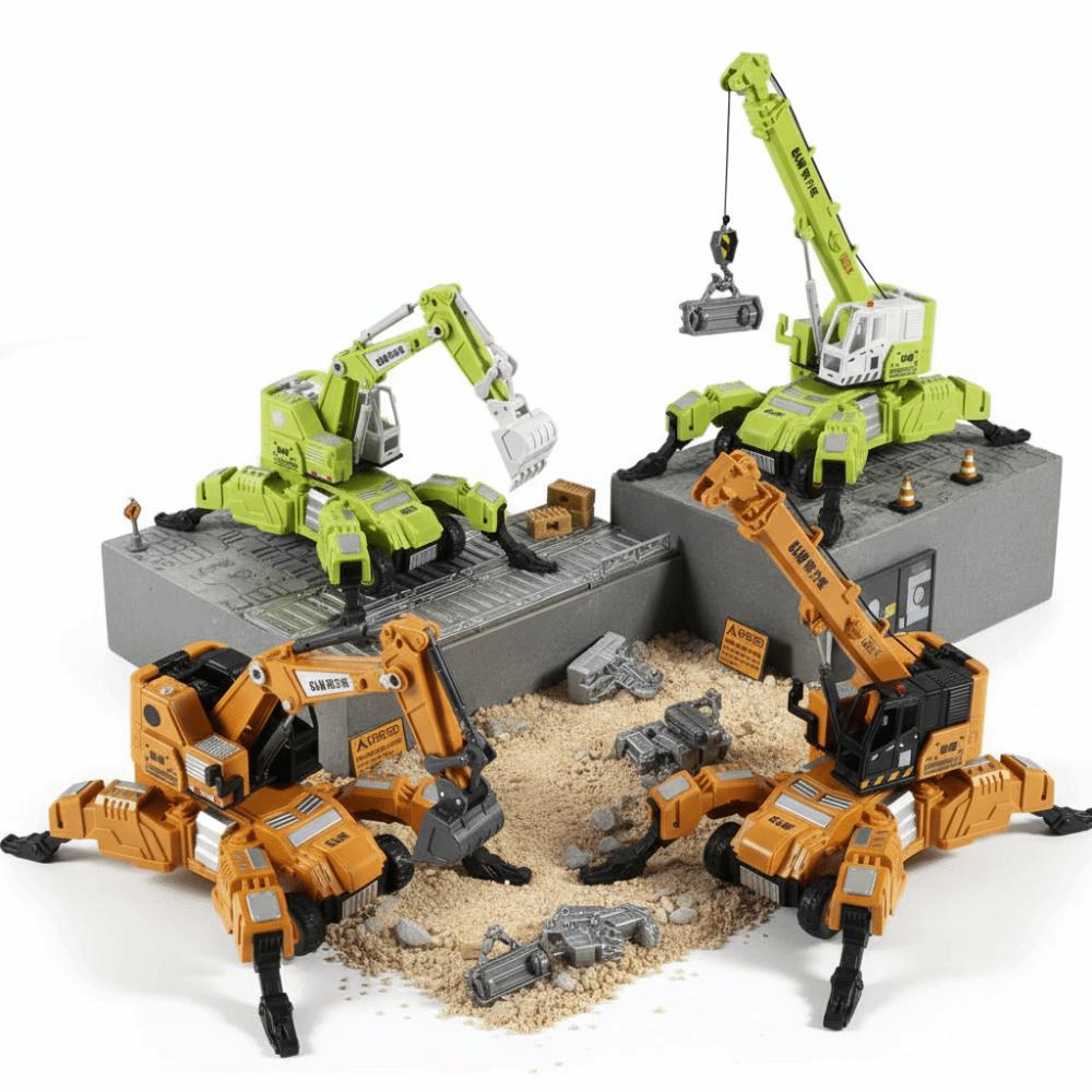 Zinc Zinc Alloy Material Transformable Engineering Vehicle Toys  Children Toy Gifts