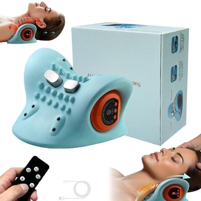 Electric Shiatsu Massage Pillow EMS Neck Massager with Heat Vibration for Pain Relief Deep Tissue Human-like Massage