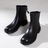 First layer cowhide Chelsea boots women's 2025 autumn and winter new retro polished rubber sole leather women's leather boots