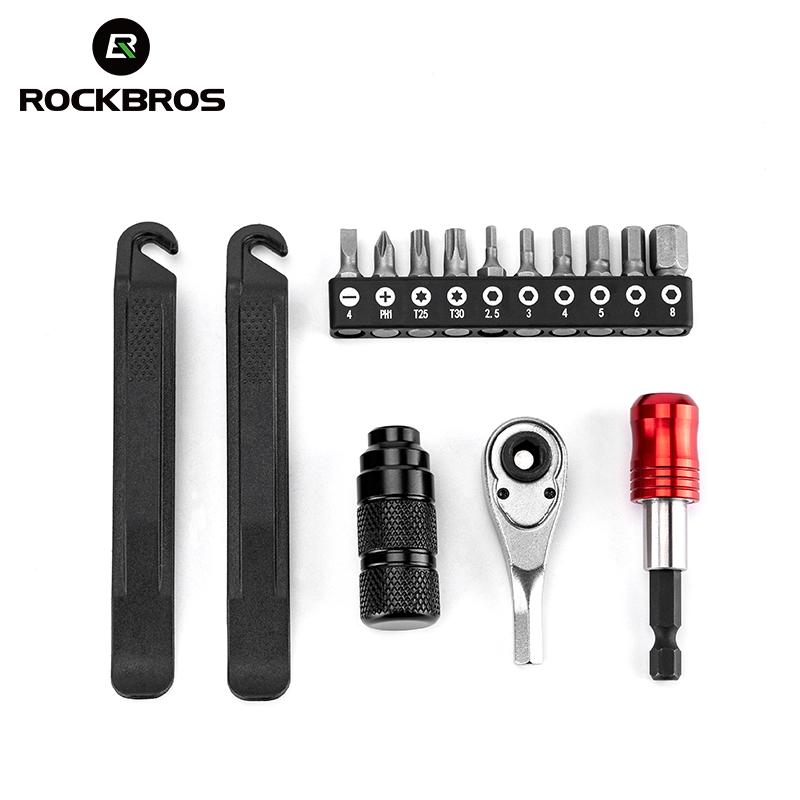 ROCKBROS Bicycle Torque Wrench Set Dual Direction Bike Repair Tool Kit Socket Spanner Bicycle Portable Maintenance Tools 43210049001