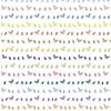 Chick and Bird Print Double Gauze Fabric for Babies and Size 22B x nora. ST1213-G-A Kids, Cotton, White, Pre-Cut, (110cm 100cm)
