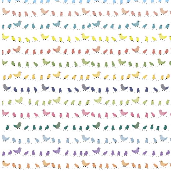 Chick and Bird Print Double Gauze Fabric for Babies and Size 22B x nora. ST1213-G-A Kids, Cotton, White, Pre-Cut, (110cm 100cm)