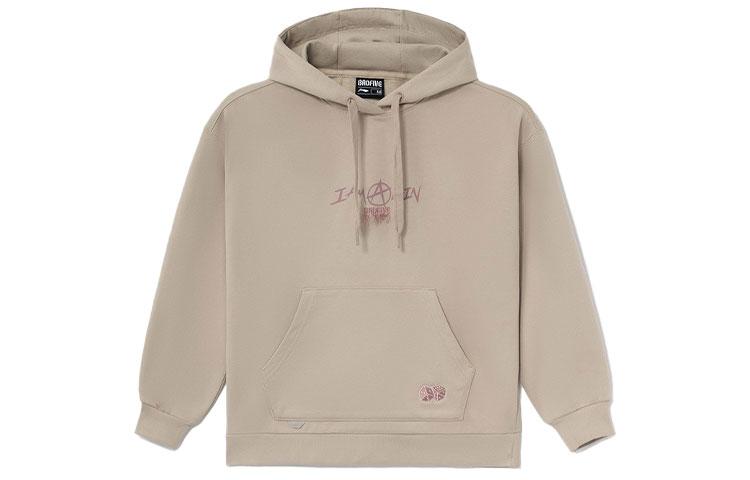 Li Ning Sweatshirts Women s Gray Hooded Moderate Regular AWDS152-4 M