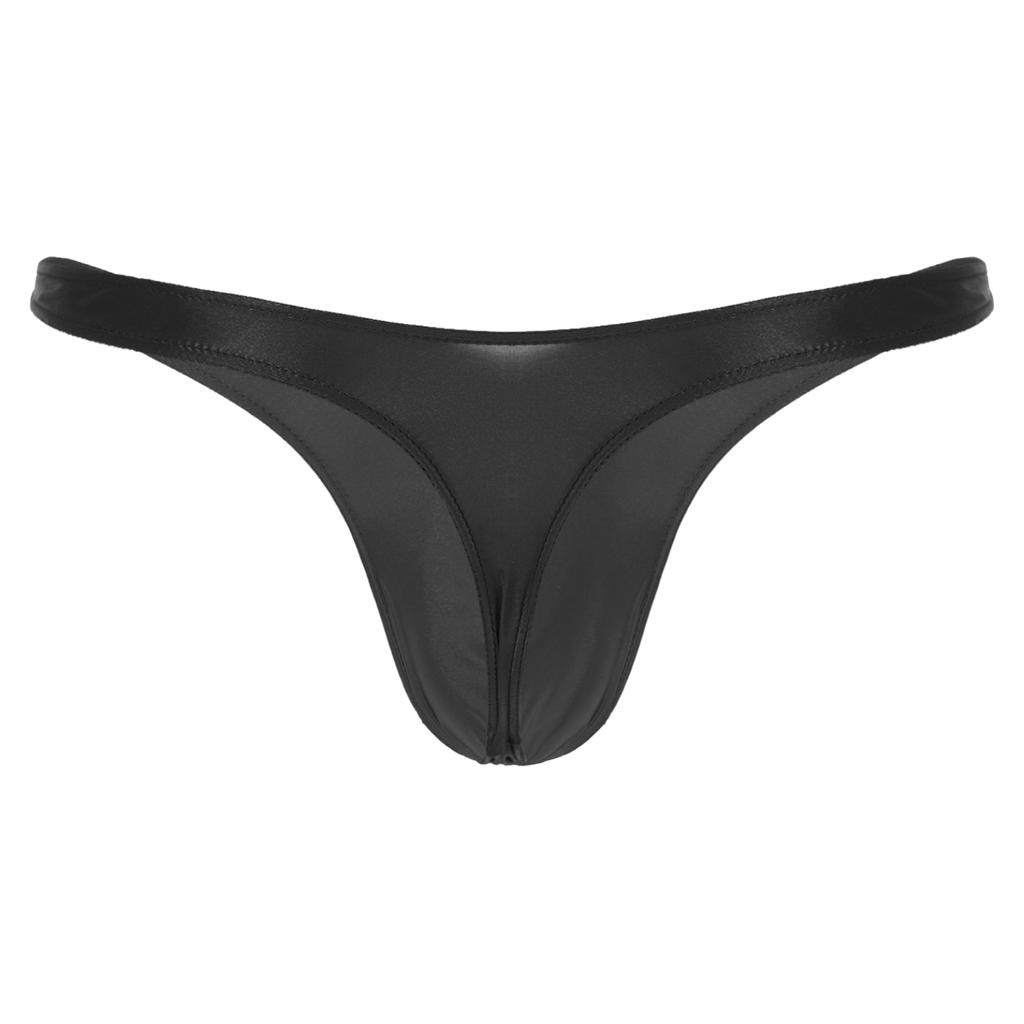 Herren-Bademode, glänzender Bulge-Beutel, Tanga, Mini-Bikini-Unterwäsche, niedrige Taille, Unterhose, Badebekleidung, Badehose