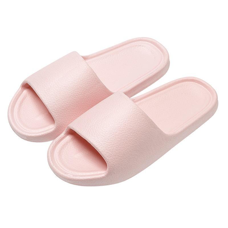 Women's Solid Color Slippers Casual Open Toe Shoes Comfortable Indoor Home Bathroom Slippers
