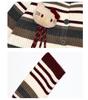 Girls' Korean Striped Cardigan & Baby Jeans Autumn Set 2025