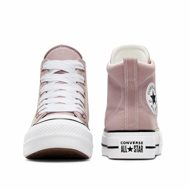 Converse Chuck Taylor All Star fashionable versatile high-top canvas shoes for women in pink and white