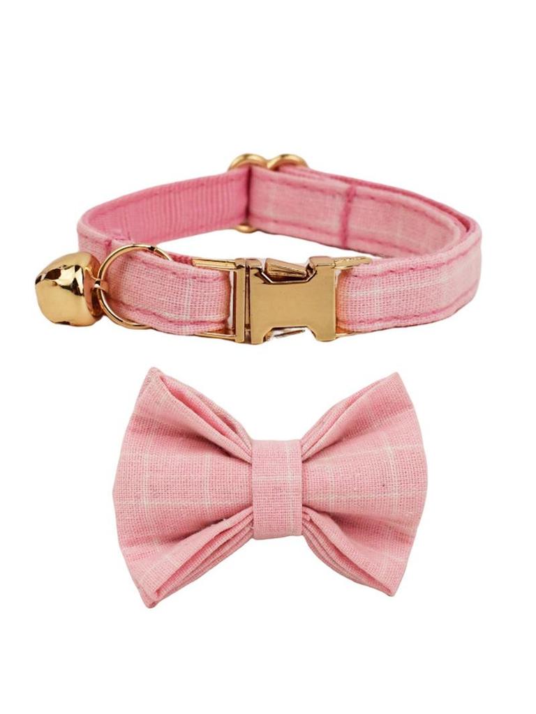 Plaid Bow Tie Pet Collar