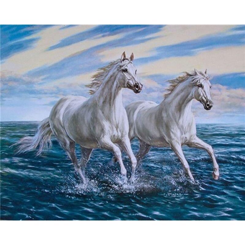 5D Diamond Painting Horse Wall Decors Gift Handmade Sense of Achievement Diy Diamond Embroidery Full Drill  Gemstone