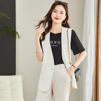 TERRE BLEUE Women's Fashion Two-Button Suit Vest