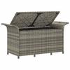 Garden Bench with Cushions Gray 116 x 46 x 57 cm Poly Rattan