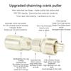 Practic Mtb Biciclete Biciclete Manivelă Roată Extractor Suport inferior Ciclism Crankset Pedal Remover Instrument de reparare Argintiu