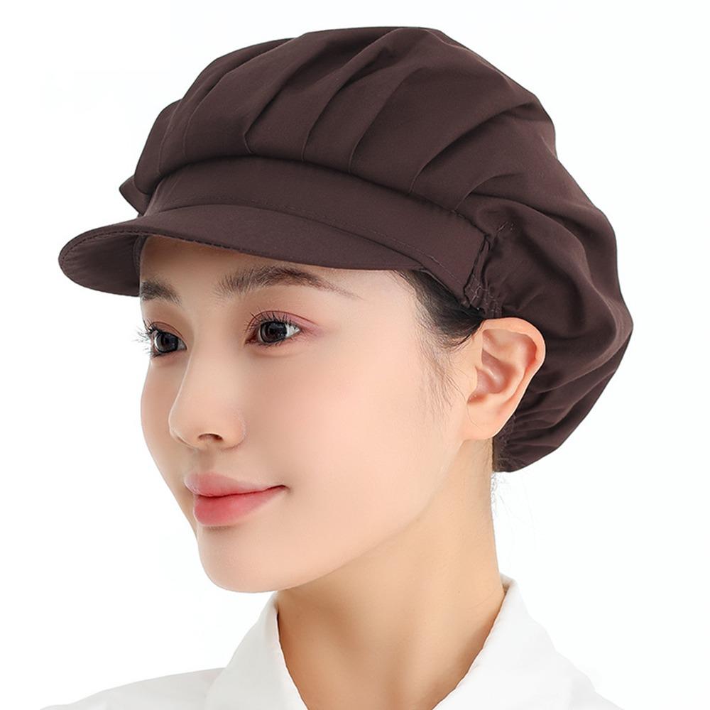 Dust-proof Chef Hat Elastic Hair Nets Cap Fashion Catering Cap  Food Service