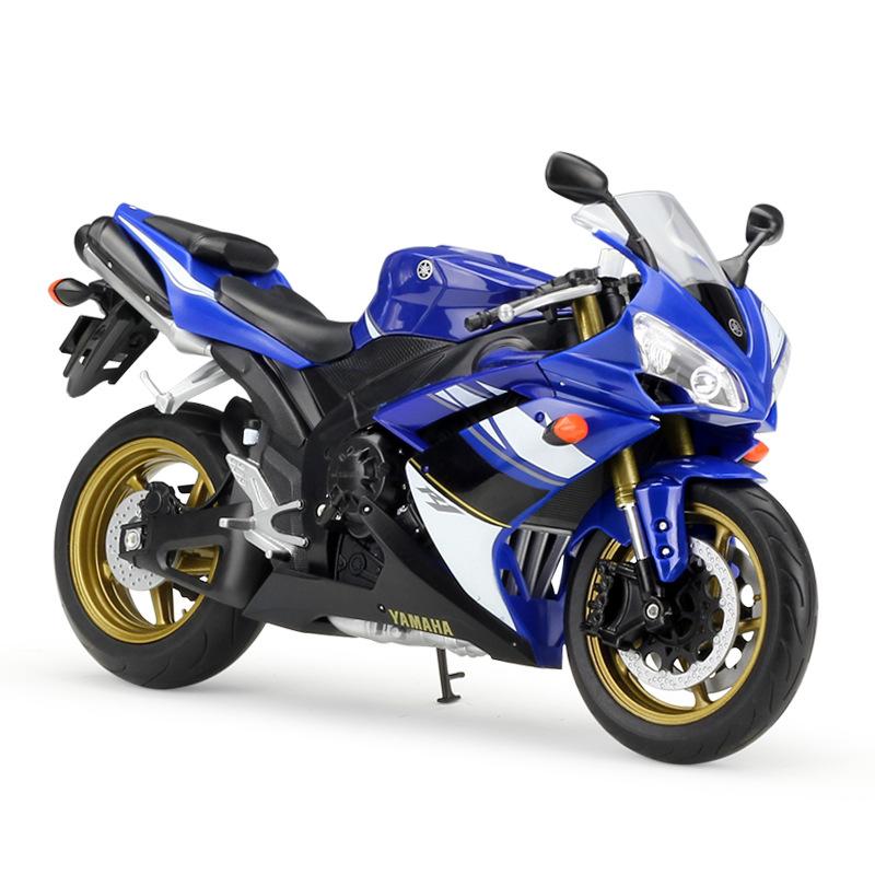 

WELLY 1/10 YAMAHA YZF-R1 Модель гоночного мотоцикла зі сплаву Металева модель спортивного мотоцикла Висока симуляція Дитяча іграшка Подарунок синій