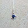 Lapis Lazuli Sterling Silver Handmade Pendant, Natural Lapis lazuli gift for her