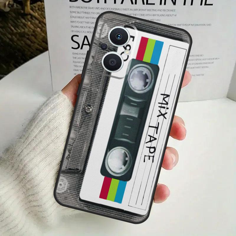 Cassette Mix Tape Case For OPPO Reno 12F 13F 14F 10 11 12 13 14 Pro 8T 7 8 Lite OPPO Find X6 X5 X8 X9 Pro Cover