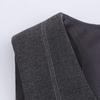 2024 Autumn Women's European & American Style Pleated Striped Vest Dress