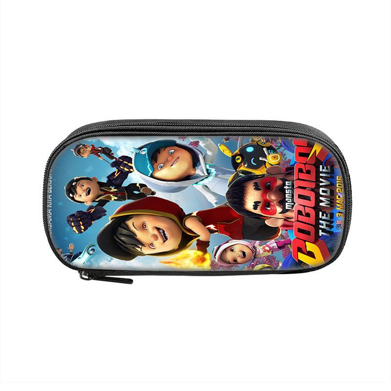 Boboiboy Pencil Case For Kids Nylon Storage Bag With Cartoon Design