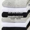 Breathable Striped Kids Socks: Autumn/Winter, Sweat-Wicking, Odor-Resistant, Casual Sports Mid-Calf, Black/White/Gray, Korean Style