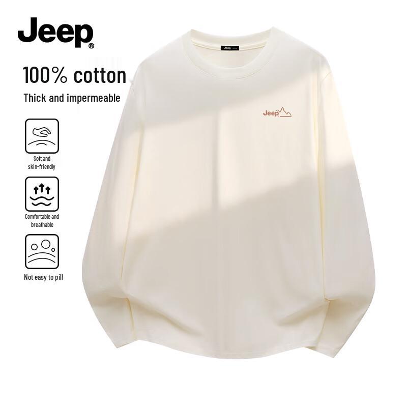Jeep Men's Pure Cotton Long Sleeve T-Shirt