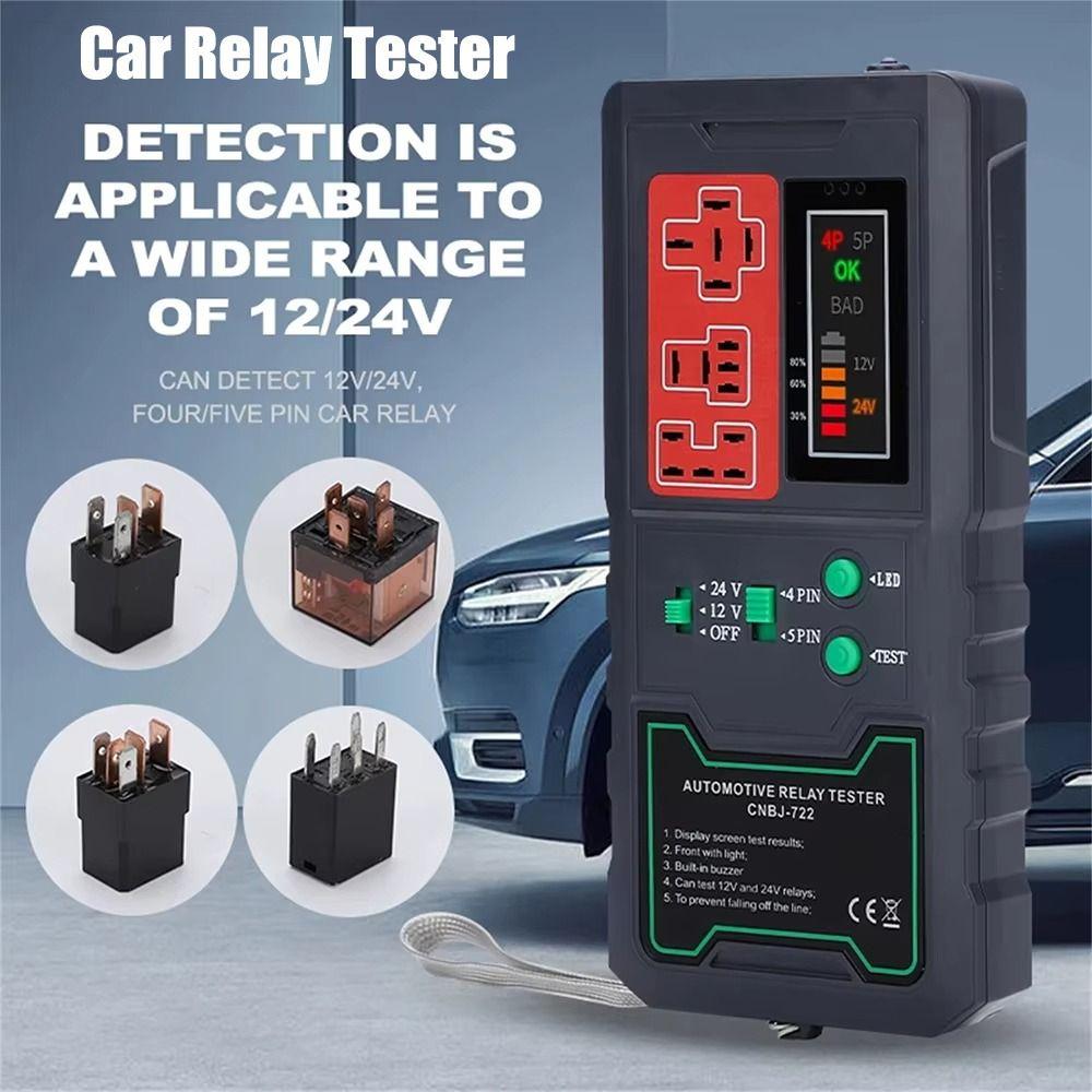 LED Display Electronic Automotive Relay Tester Universal Auto Battery Checker  Diagnostic Tool