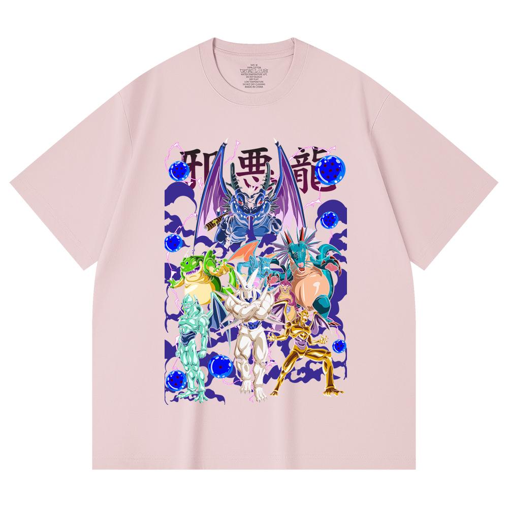 230 Gsm 100% Cotton Dragon Ball V38 Dragons Print Unisex Heavy Cotton T Shirt