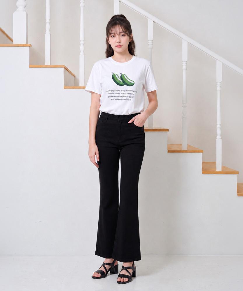 LBYL Black Semi-Bootcut Summer Pants