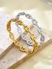 Fashion Elegant Temperament Senior Sense Of Cold Style Stainless Steel 18K Gold-Plated Pig Nose Bracelet Unisex Zircon