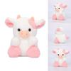 Belle Strawberry Cow Plush Toy Adorable Pink Cow Stuffed Animal