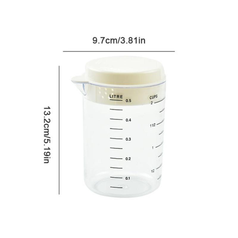 

500 мл пластиковый прозрачный мерный стаканчик кувшин с крышкой контейнер для жидкости мерные стаканчики для кухни выпечка чайник бутылки 500ml