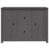 Vidaxl Komoda, Szara, 100X35X74 Cm, Lite Drewno Sosnowe