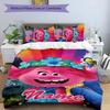 3pcs Trolls3 Cover Set - Personalized Name, HD Printed Bedding with 1 Cover and 2 Pillowcases - Perfect for Home Decor, Easy Care