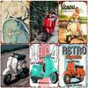 Retro plechová cedule pro domácí dekoraci, Vintage kovový plakát Vespa, Bar, Klub, Motocyklová garáž Nástěnná dekorace, Značka