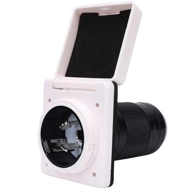 Wohnmobil Stecker Drehverschluss Einlass 50 Ampere NEMA SS2 50P Geschlossener Verriegelbarer Flansch Stecker für Anhänger Schiff Wohnwagen Van