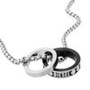 DIESEL DX1168040 Collana a Doppio Anello Acciaio Inossidabile Logo Uomo [Usato]