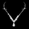 Bridal Angel Tears Rhinestone Zircon Necklace & Earrings Set