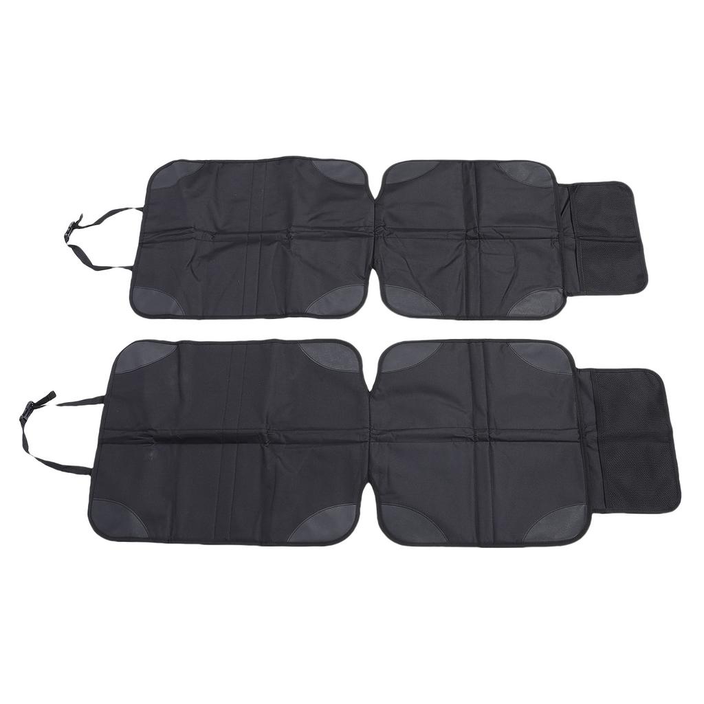 2PCS Car Seat Protector 600D Oxford Cloth Non Slip Pattern Baby Carseat Cover Protector with Mesh Pocket