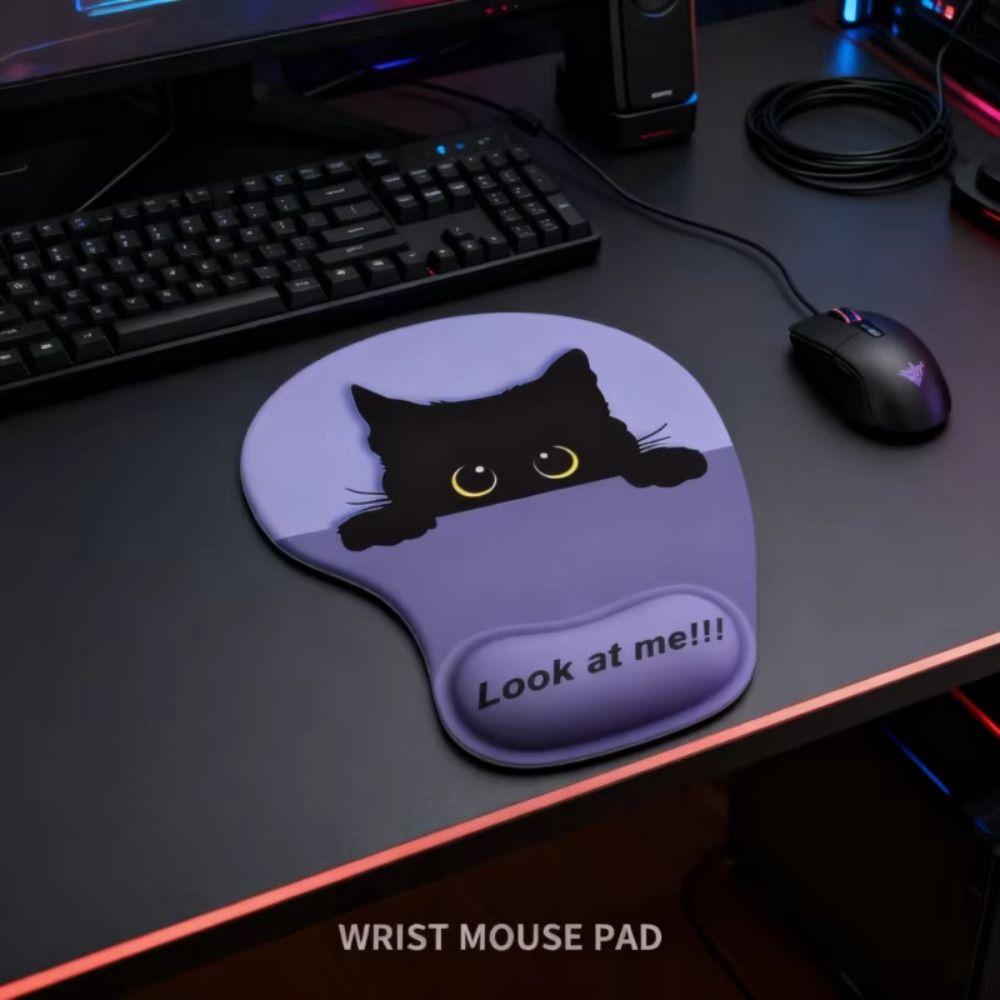 Ergonomic Cat Mouse Mat Comfortable Wrist Support Pad Animal Mouse Pad Gaming Use