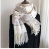 Imitation Cashmere Checkerboard Plaid Scarf for Men and Women European American Korean and Japanese Style Thickened Warm Tassel Shawl Scarf