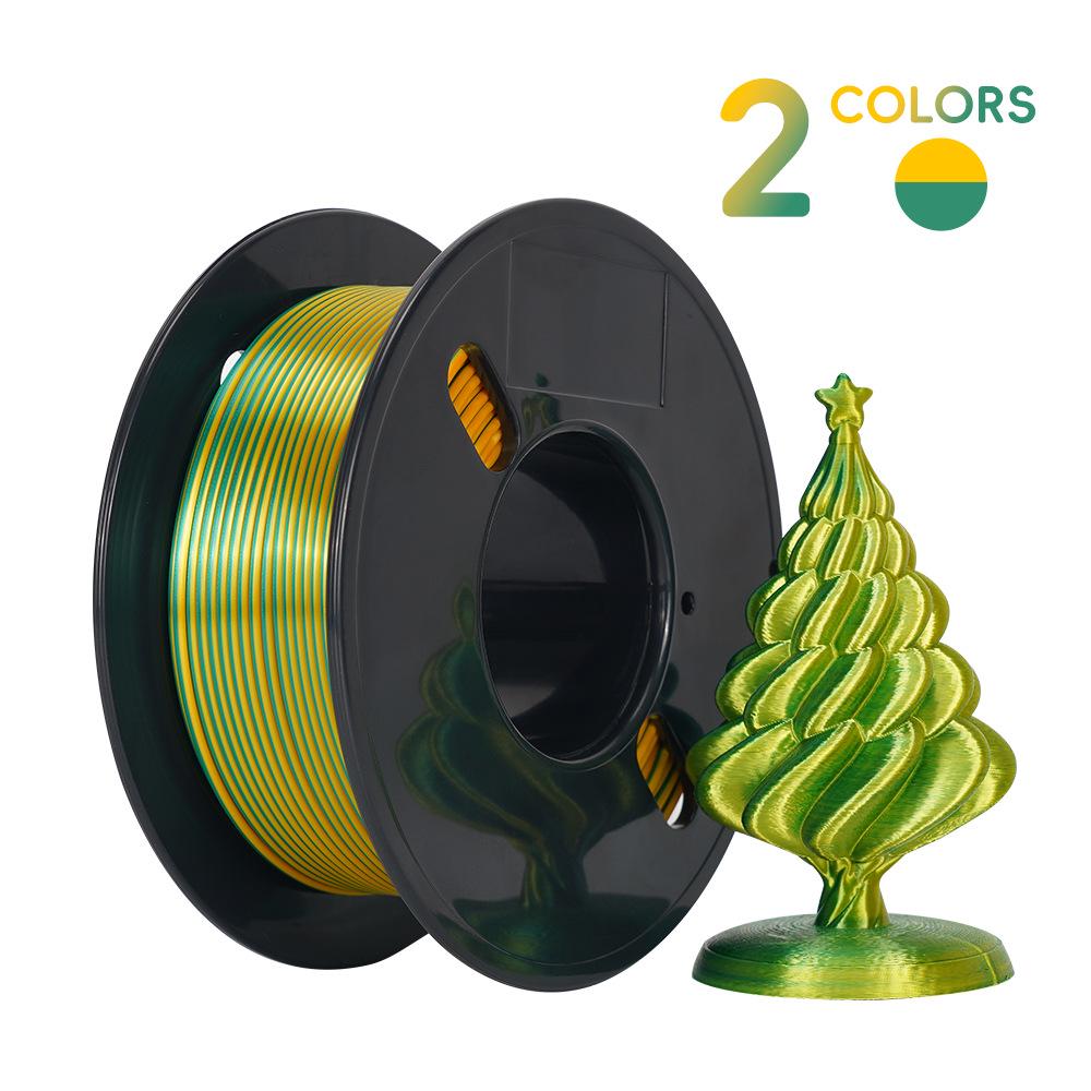 Silk Multi-color PLA 3D Printing Filament, 200g/250g, for All FDM Printers.