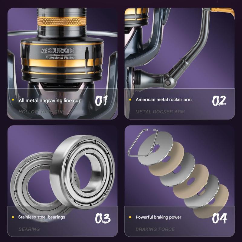 Mavllos FPS Saltwater Bass Spinning Reel - 12BB Smooth Ball Bearings, 5.2:1 Gear Ratio, 10kg Max Drag, Metal Body for Saltwater Spinning Fishing Reel