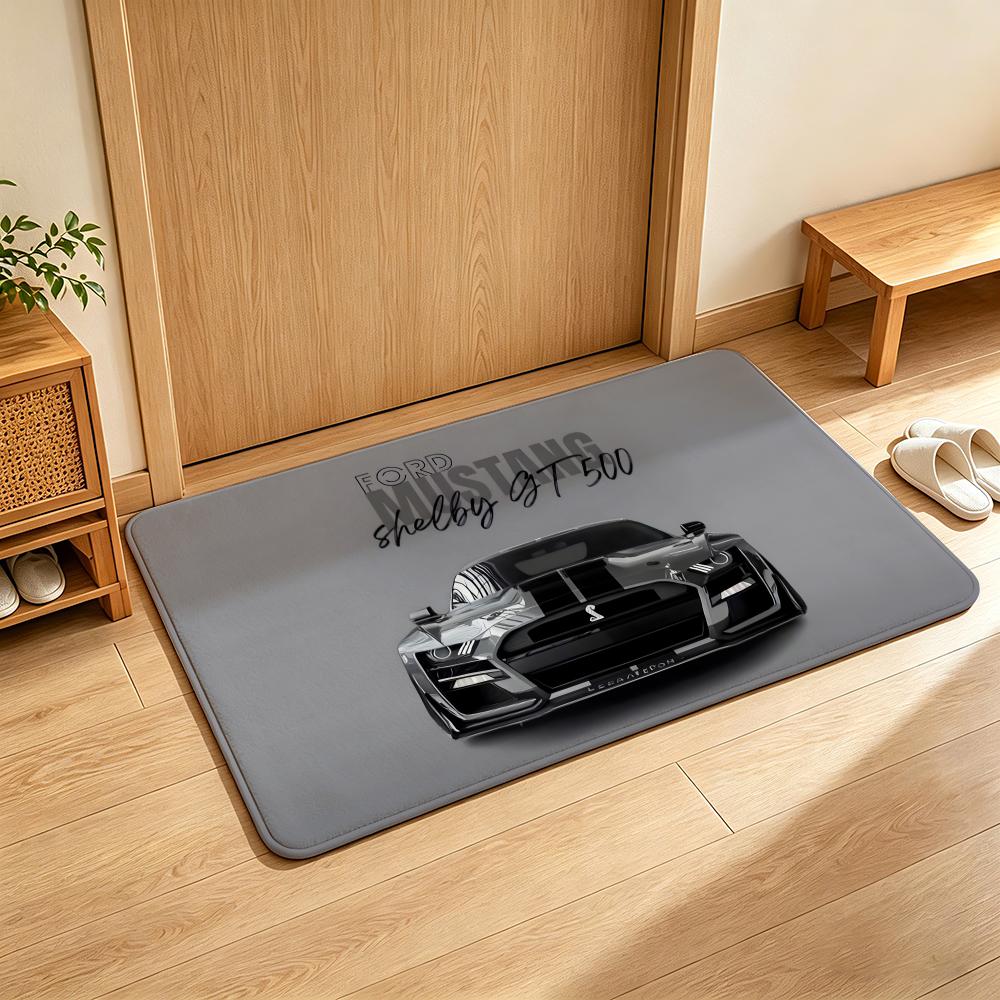 

AutoBrand S-Shelby A-American Floor Mat Soft Flannel Entrance Door Mat Non Slip Absorbent Bathroom Bedroom Floor Rug 40x60cm