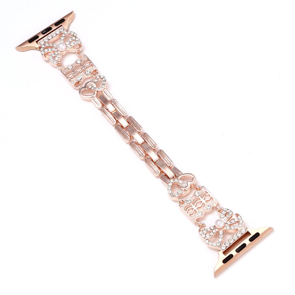 Metal Strap for Apple Watch Series 10 9 8 7 SE 6 5 4 3 2 1 42mm 41mm 40mm 38mm Bowknot Decor Watch Band