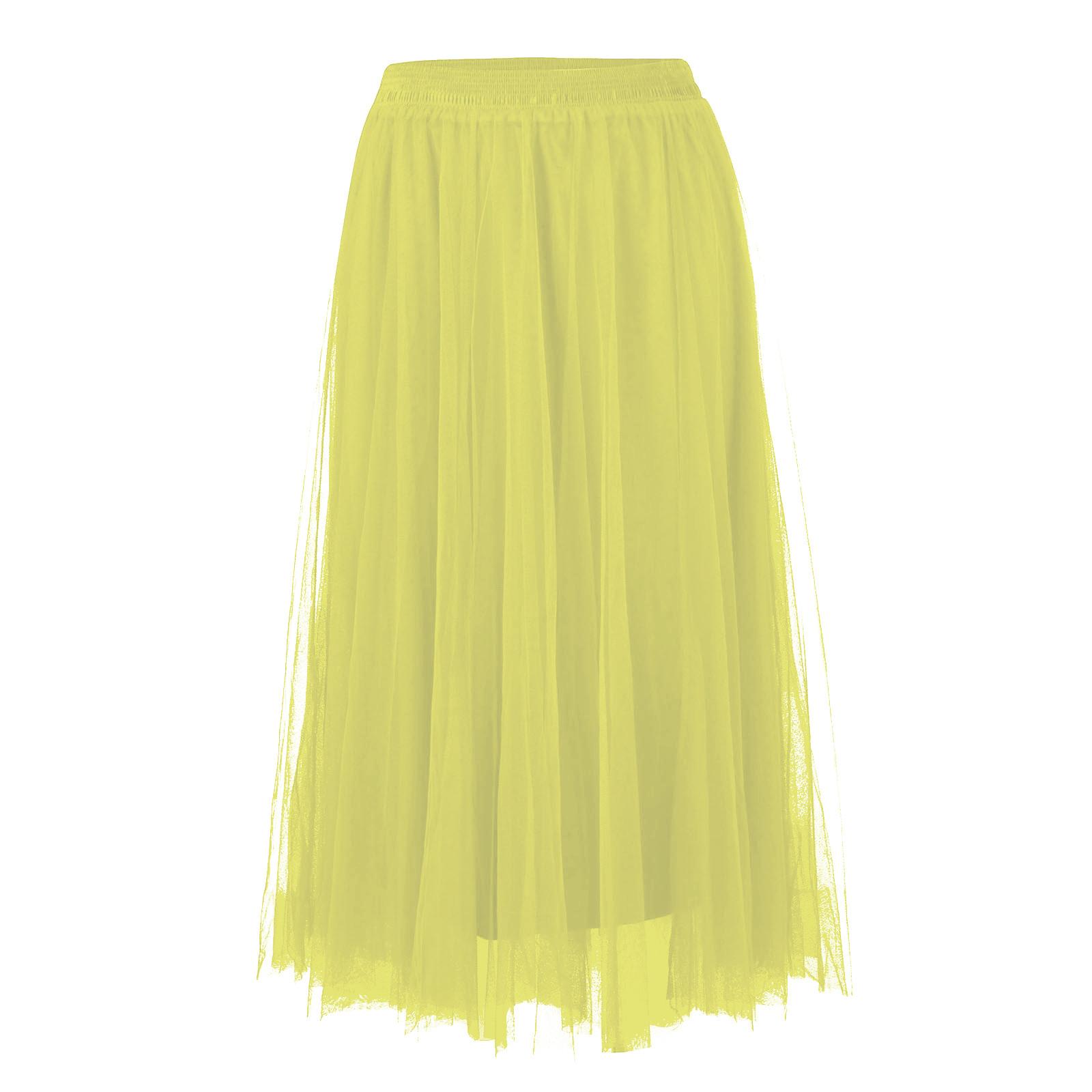 

Длинная тюлевая однотонная элегантная юбка с блестками и блестками, многослойная сетчатая юбка чайной длины с большим подолом для женщин XL