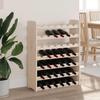 Wine Rack 67.5 X 25 X 87 Cm Solid Pine Wood
