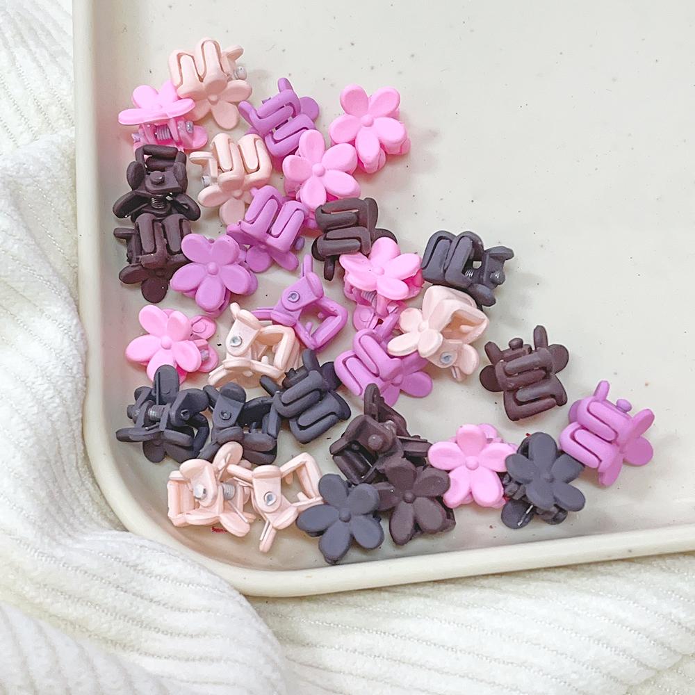 30Pcs Girls Newborn Cute Mini Cartoons Hair Clips Claw Flower Small Hair Claws Children Sweet Hairpins Baby Hair Accessories