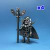 MOC Bricks DIY Dark Messenger Magicians Group Skull Skeleton Horse Building Blocks Mini Dolls Toys For Kids Gifts