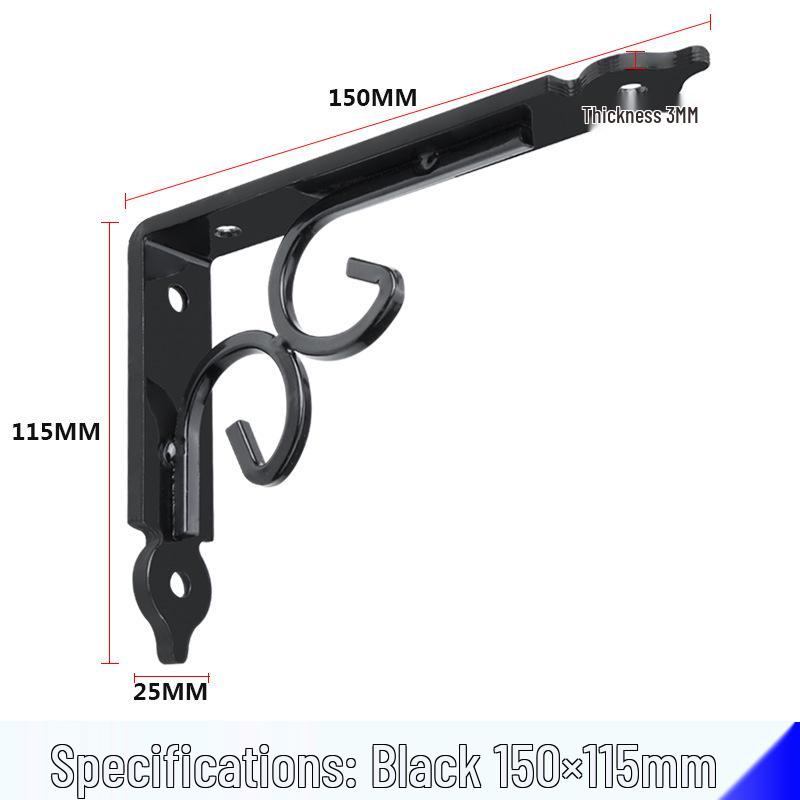 

Wall-Mounted Iron Art Bookshelf/Planter Support