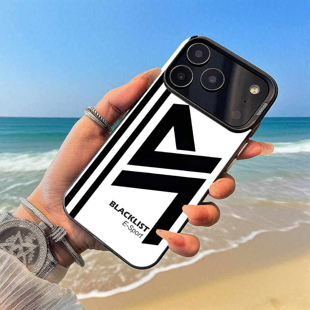 

B-Blacklist Phone Case Black and silver case for iPhone 17, 16, 15, 14, 13, 12, Pro, Max, Plus, E, SE4, Air, Mini iPhone13PROMAX