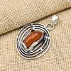 Wonderful Rough Carnelian Gemstone Jewelry 925 Sterling Silver Handmade Pendant